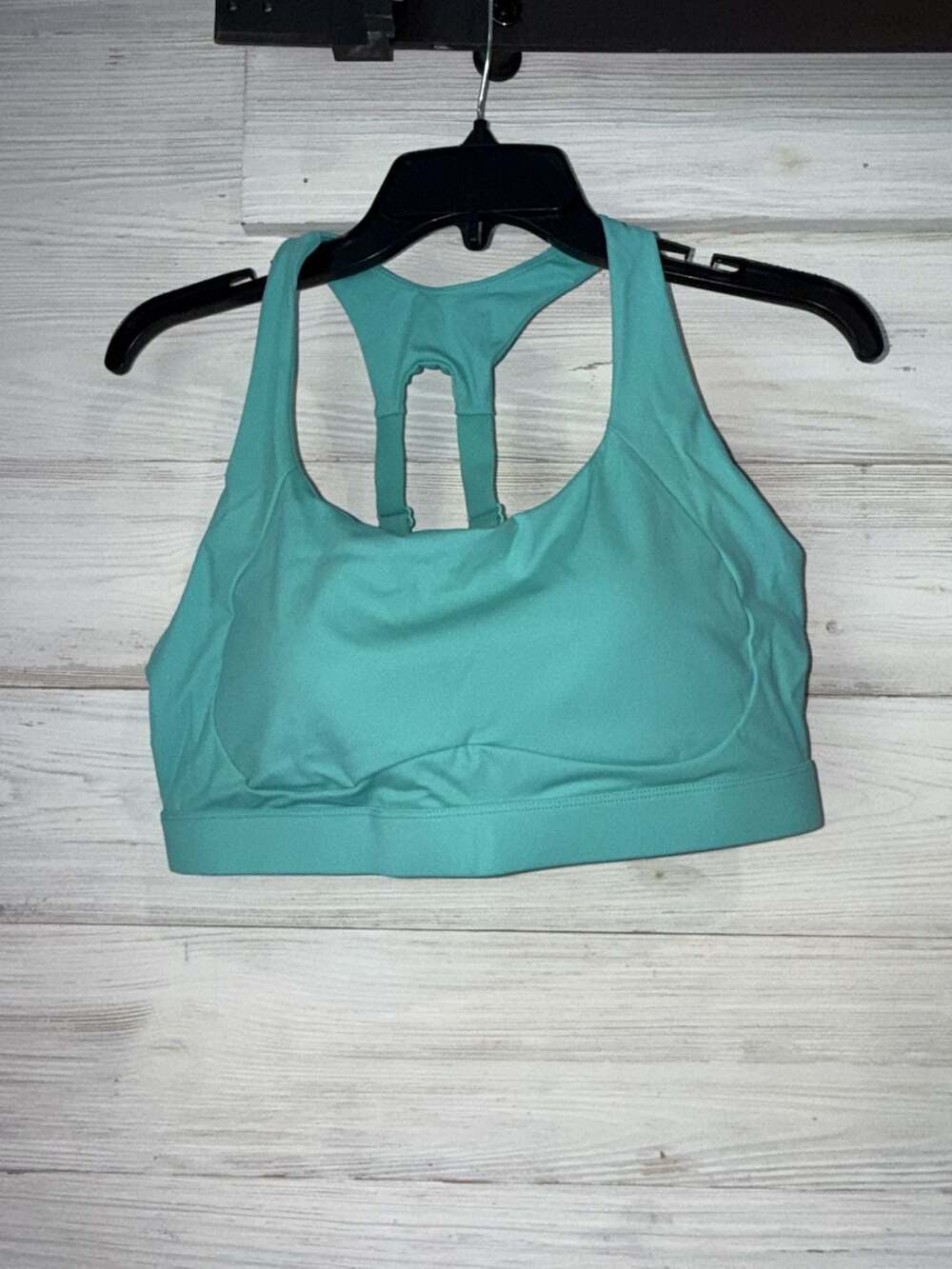 Running girl Adjustable Strap Padded Sports Bra Bright Green XL (b90)